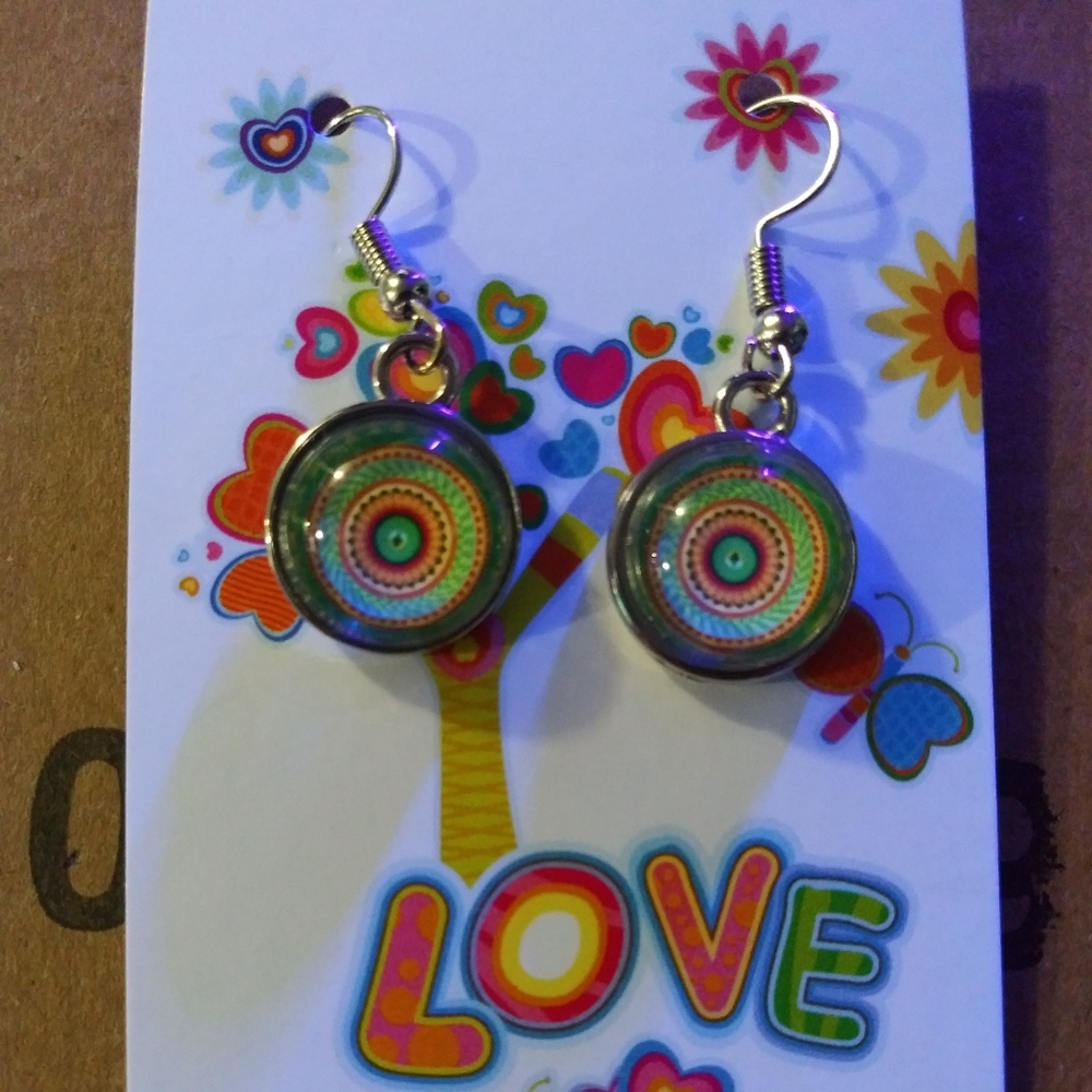 Handmade cabochon earrings